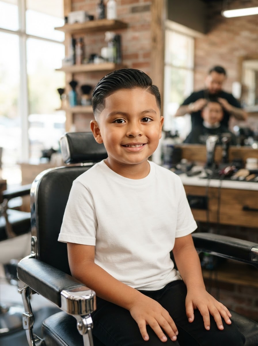 Kids Slick Back kids haircut style