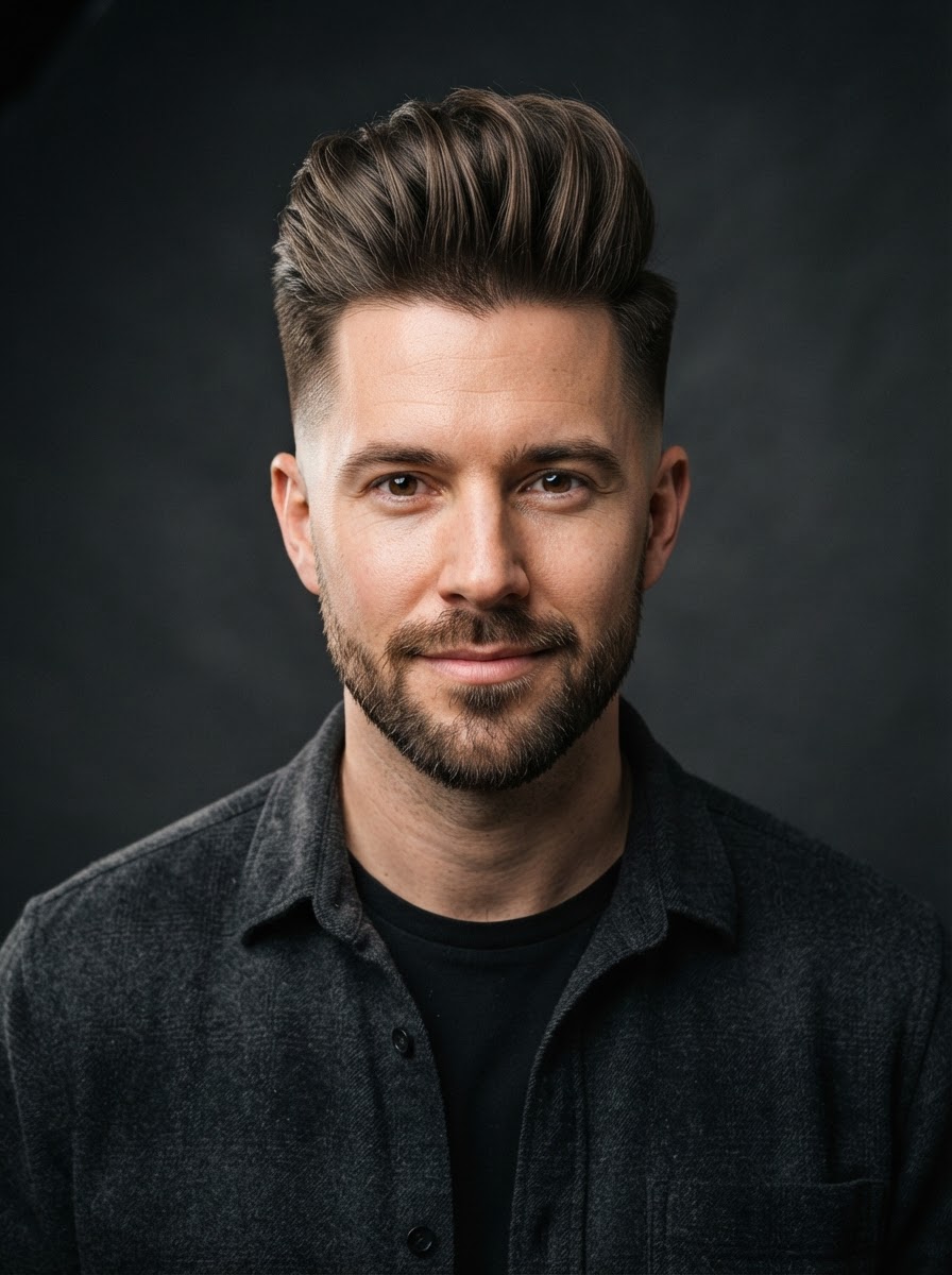 Quiff haircut style