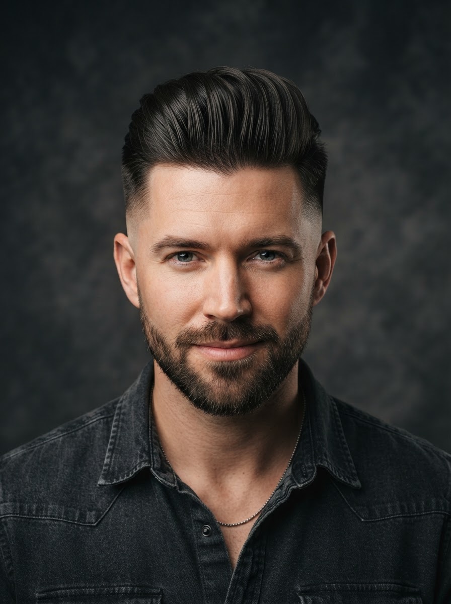 Classic Pompadour haircut style