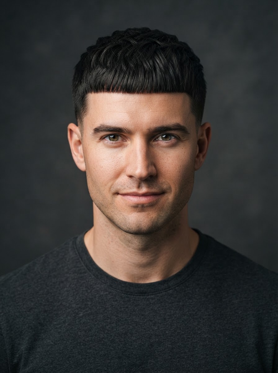 Caesar Cut haircut style