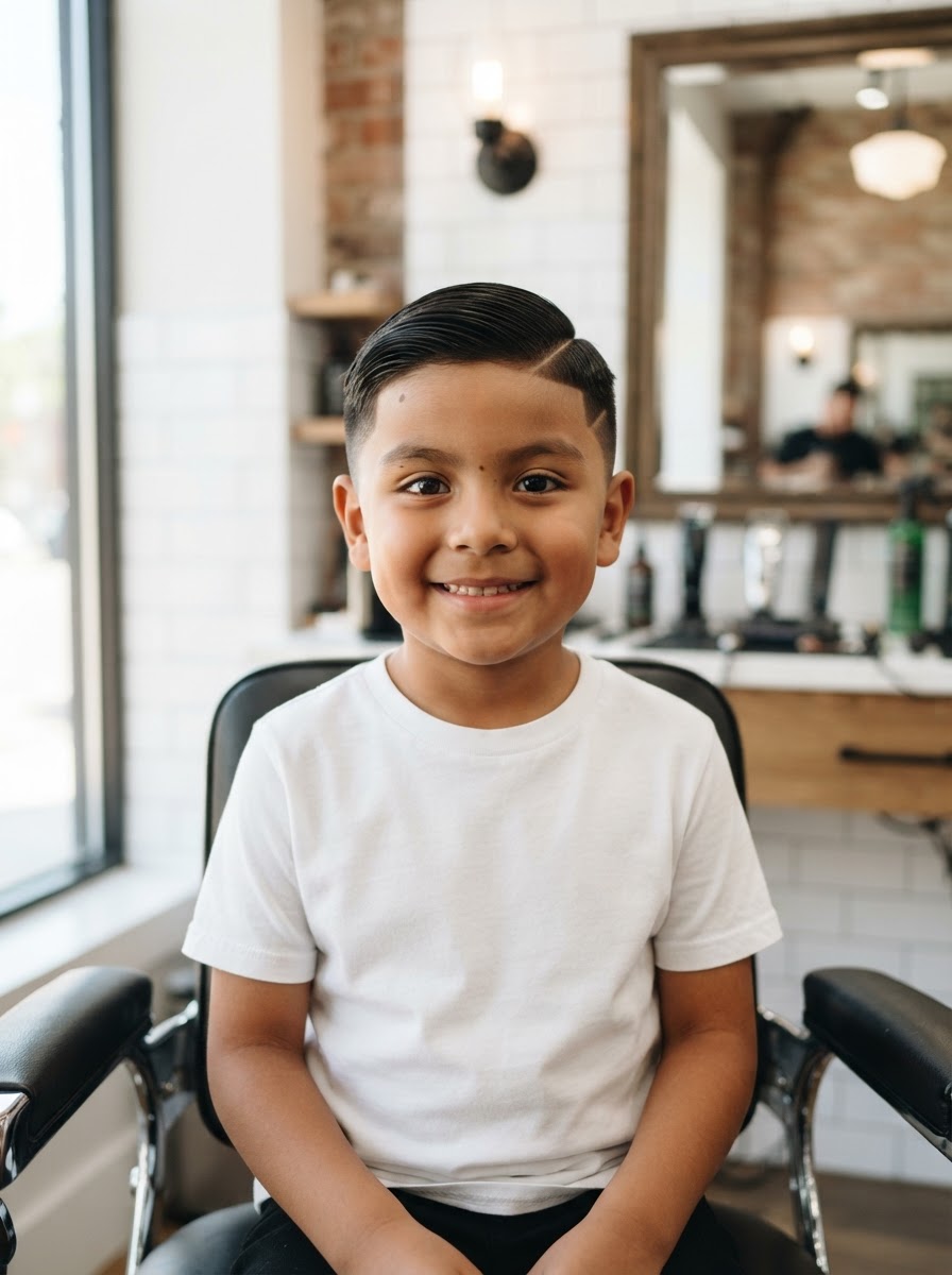 Kids Side Part kids haircut style
