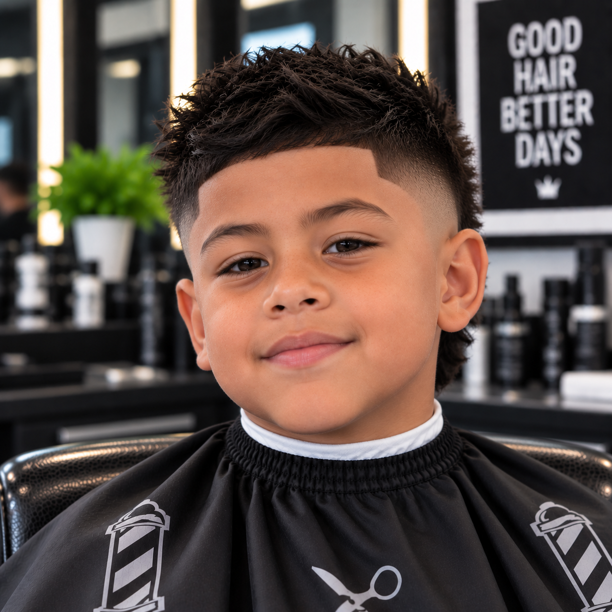 Kids Burst Fade haircut style