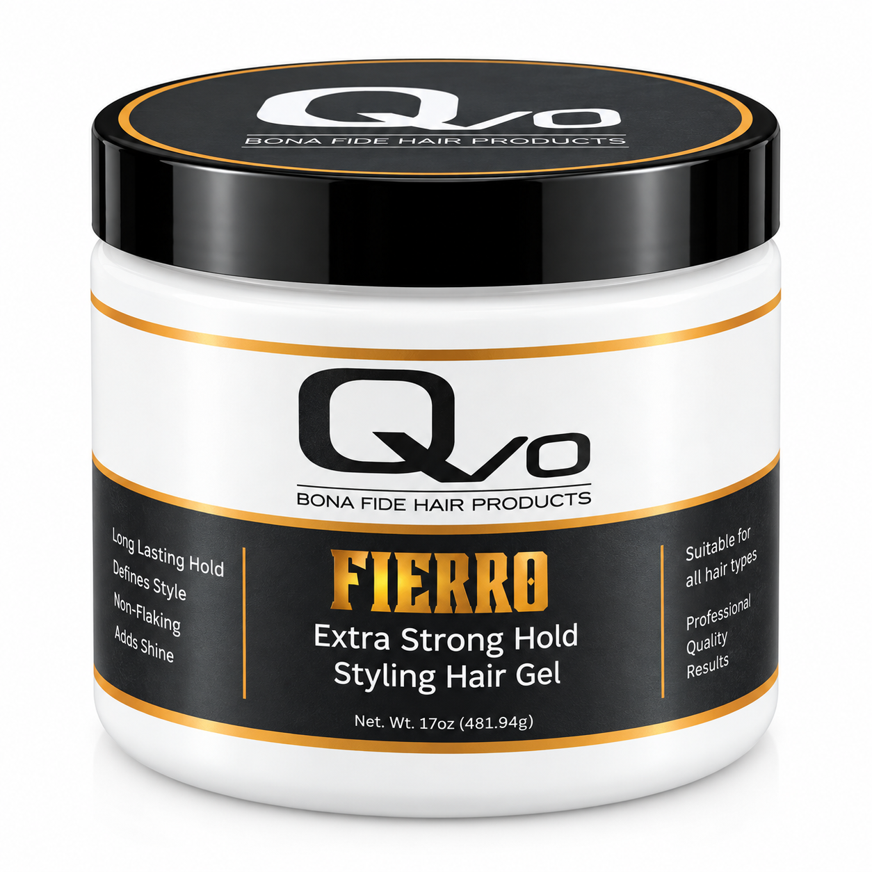 Qvo Fierro (Bona Fide) extra strong hold styling hair gel