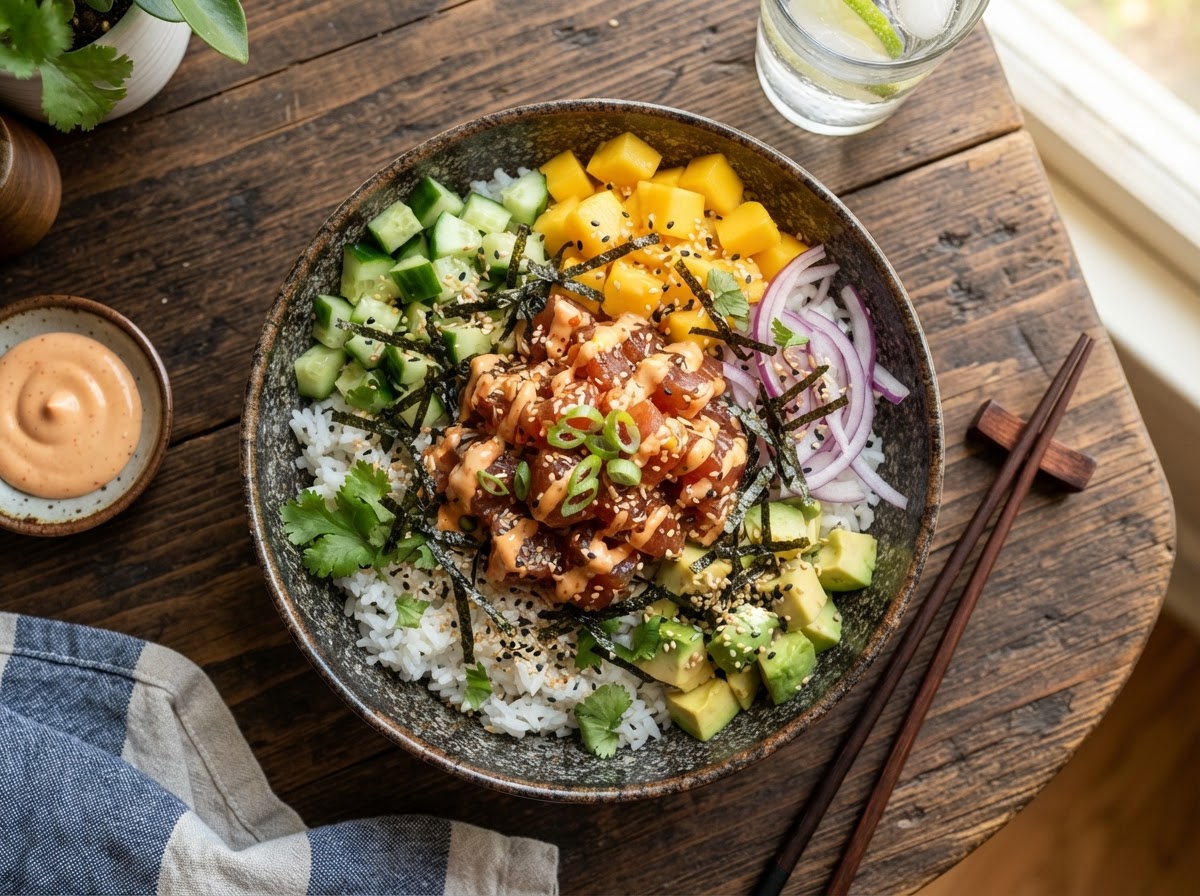 Spicy Tuna Poke — Hawaiian poke dish at Hawaii's Finest Poke