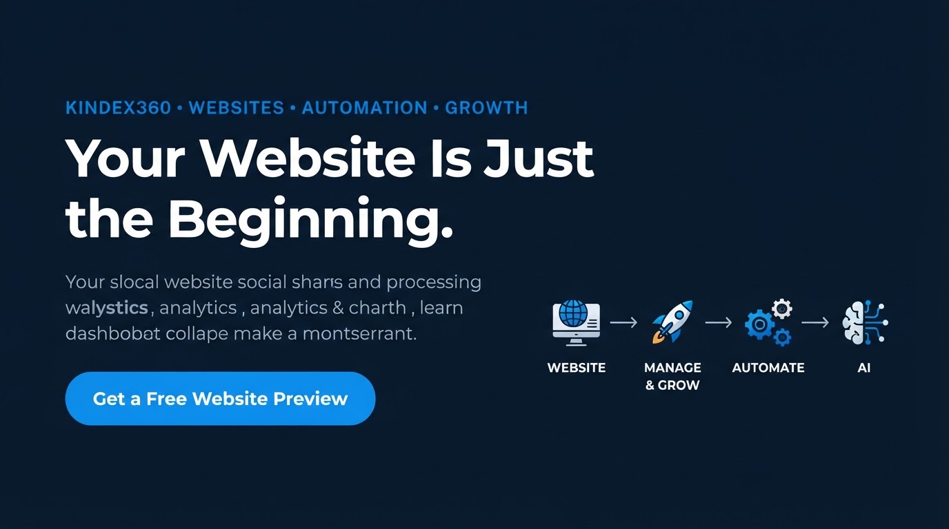 Kindex360 professional business website built and hosted for local businesses
