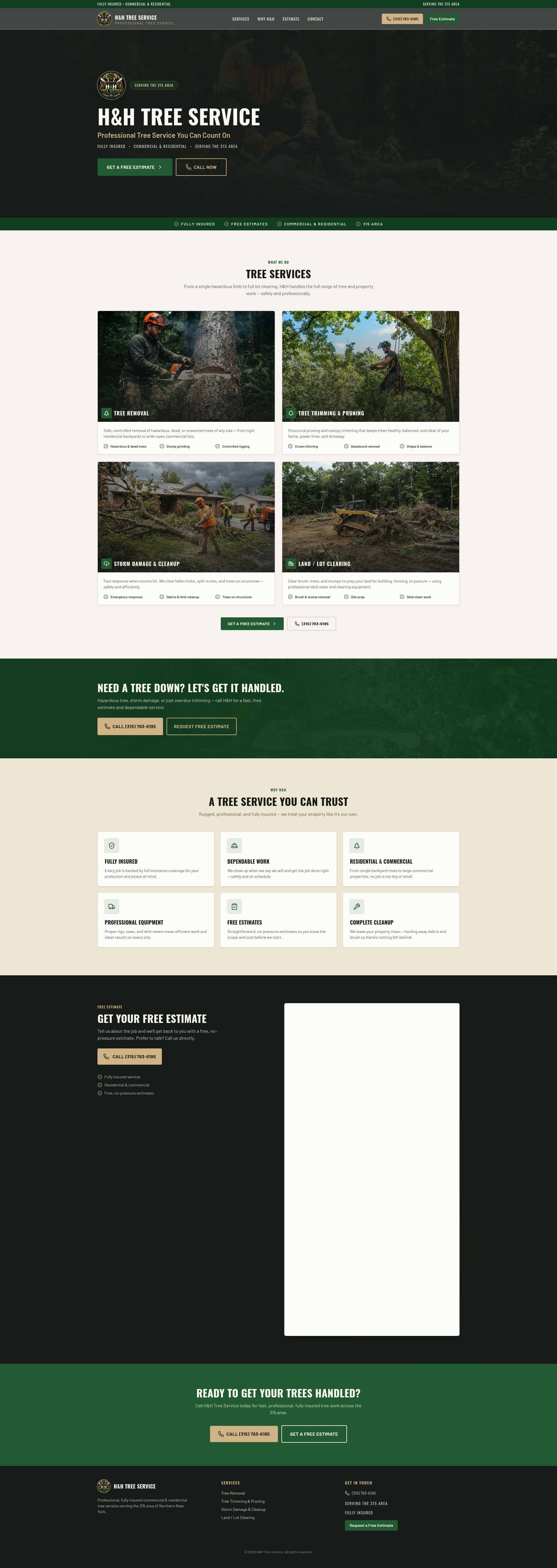 H&H TREE website built by Kindex360