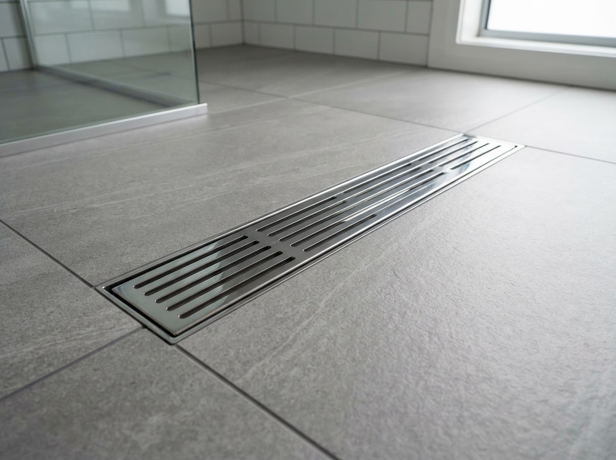 Wet Room Installation — Linear drain detail