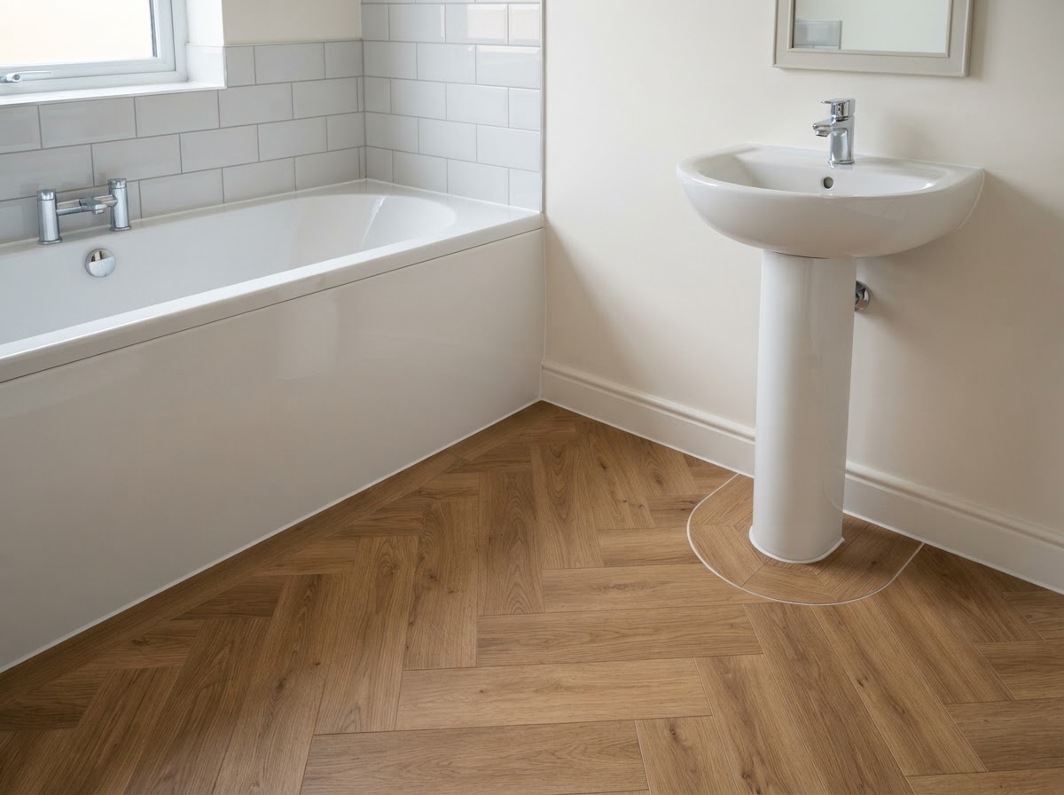 Flooring — Floor around fixtures