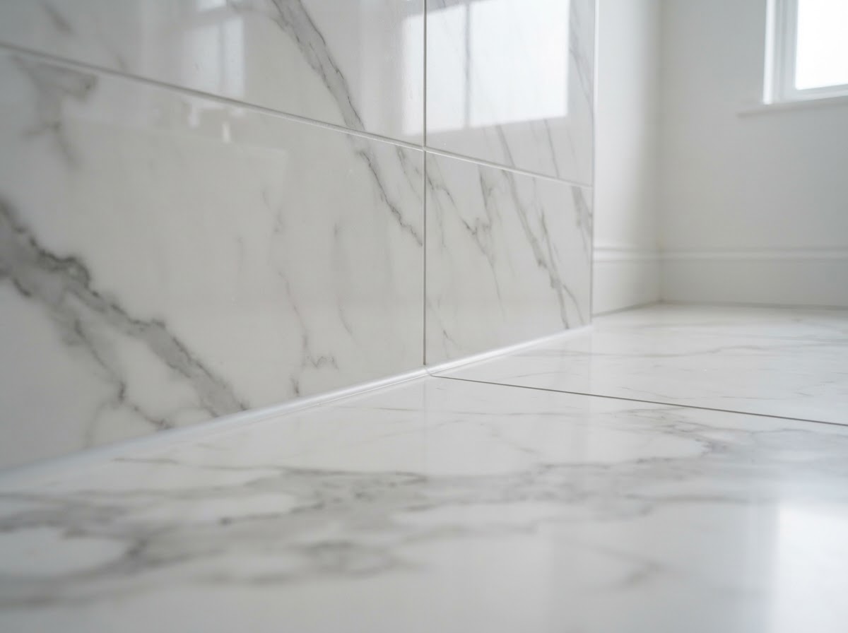 Tiling — Floor-to-wall junction