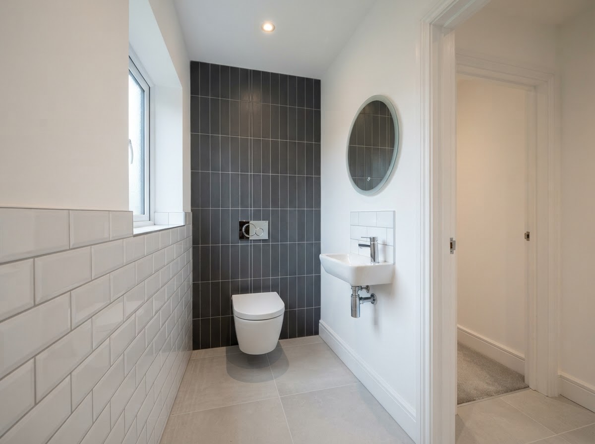 Cloakroom & Toilet — finished work
