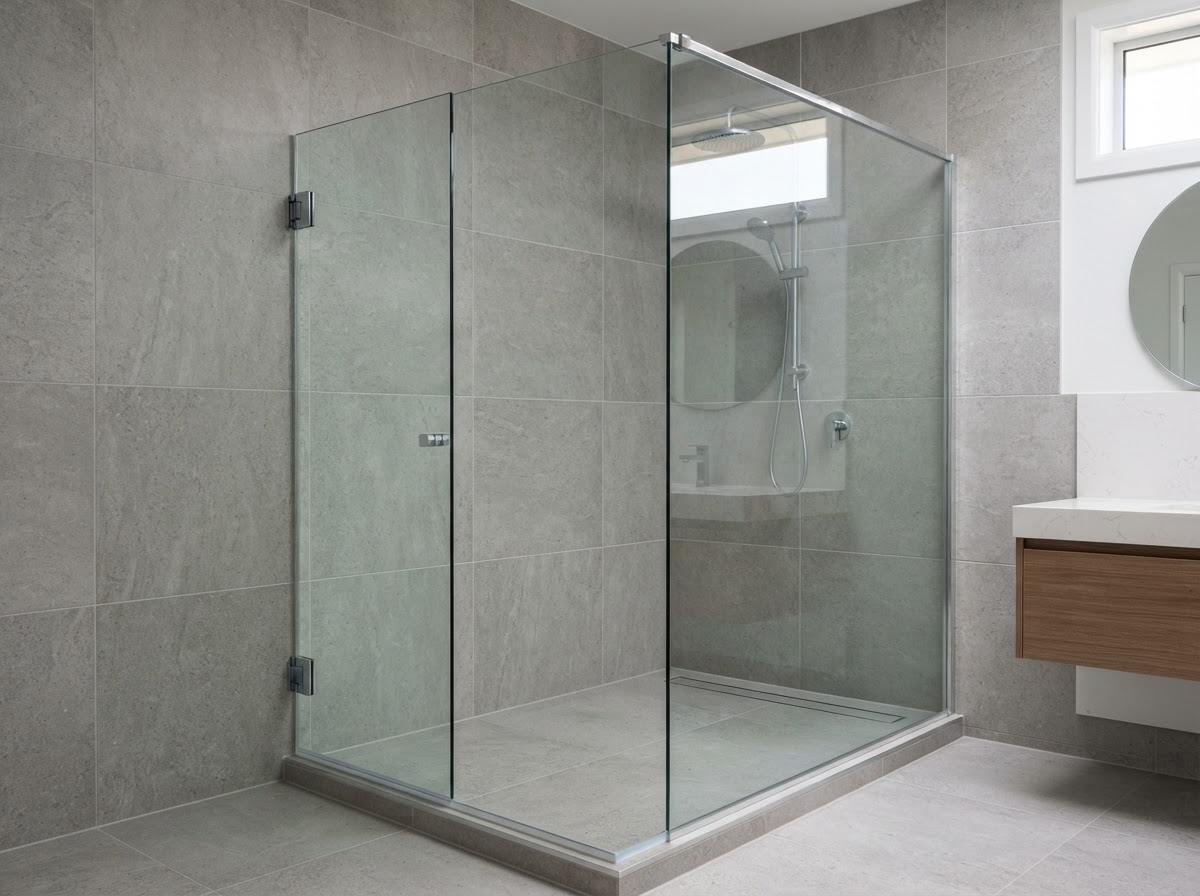 Shower Installation — Frameless glass screen