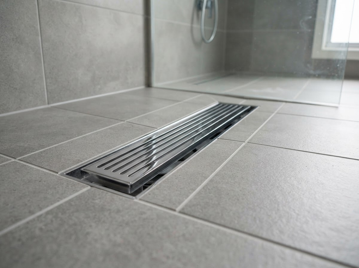 Shower Installation — Linear floor drain