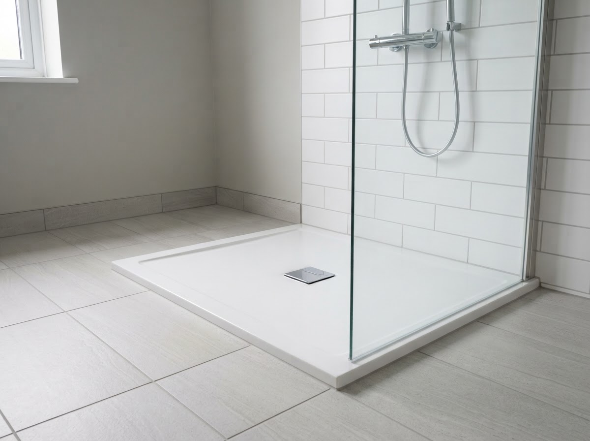 Bath to Shower Conversion — Level-access tray