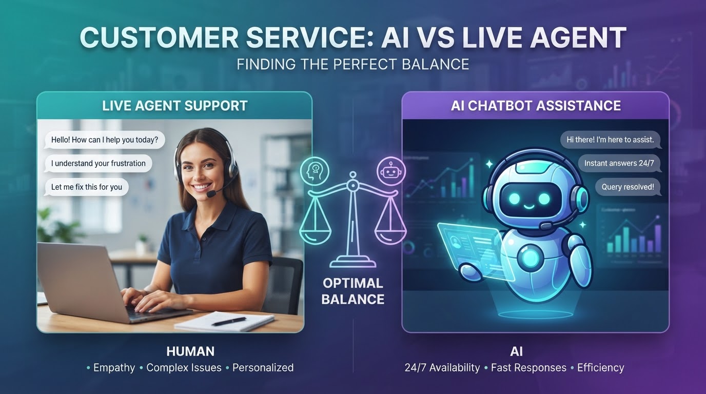 AI Chatbot vs. Live Agent: Which Customer Service Model Works Best? — Wootomatic AI automation guide
