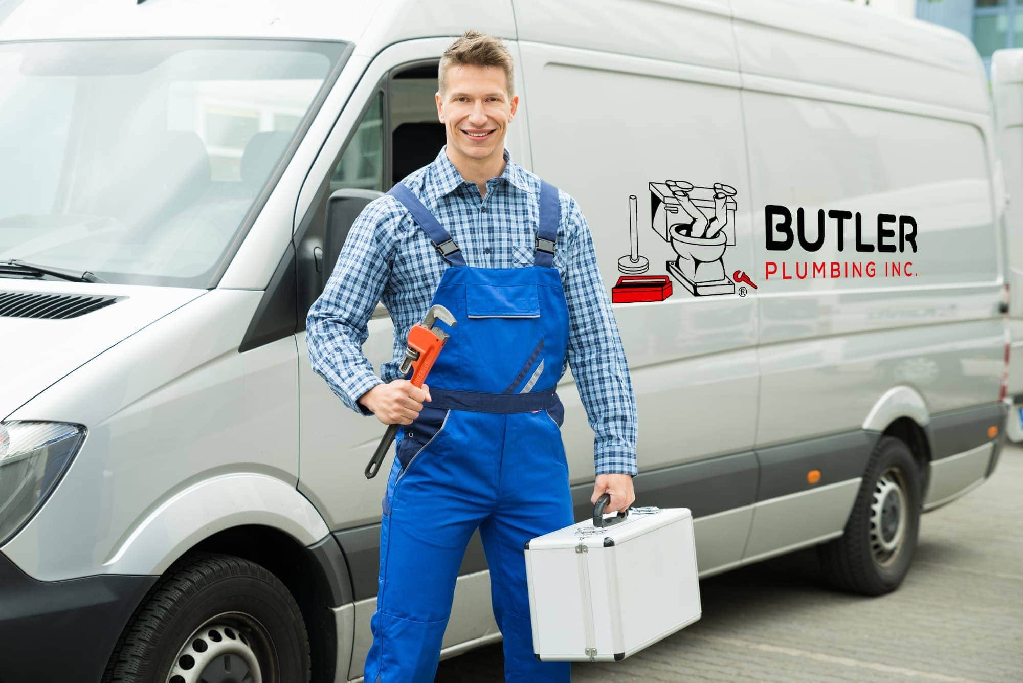 Butler Plumbing branded service vehicle
