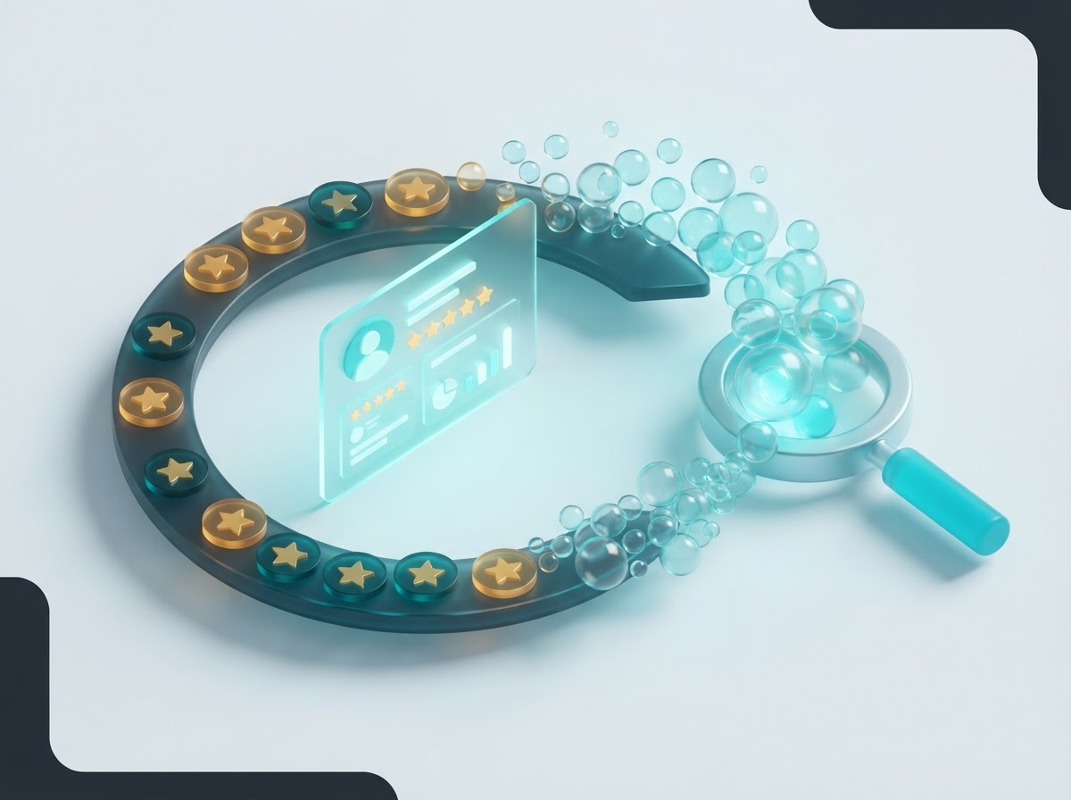 Google Review System 3D Infographic