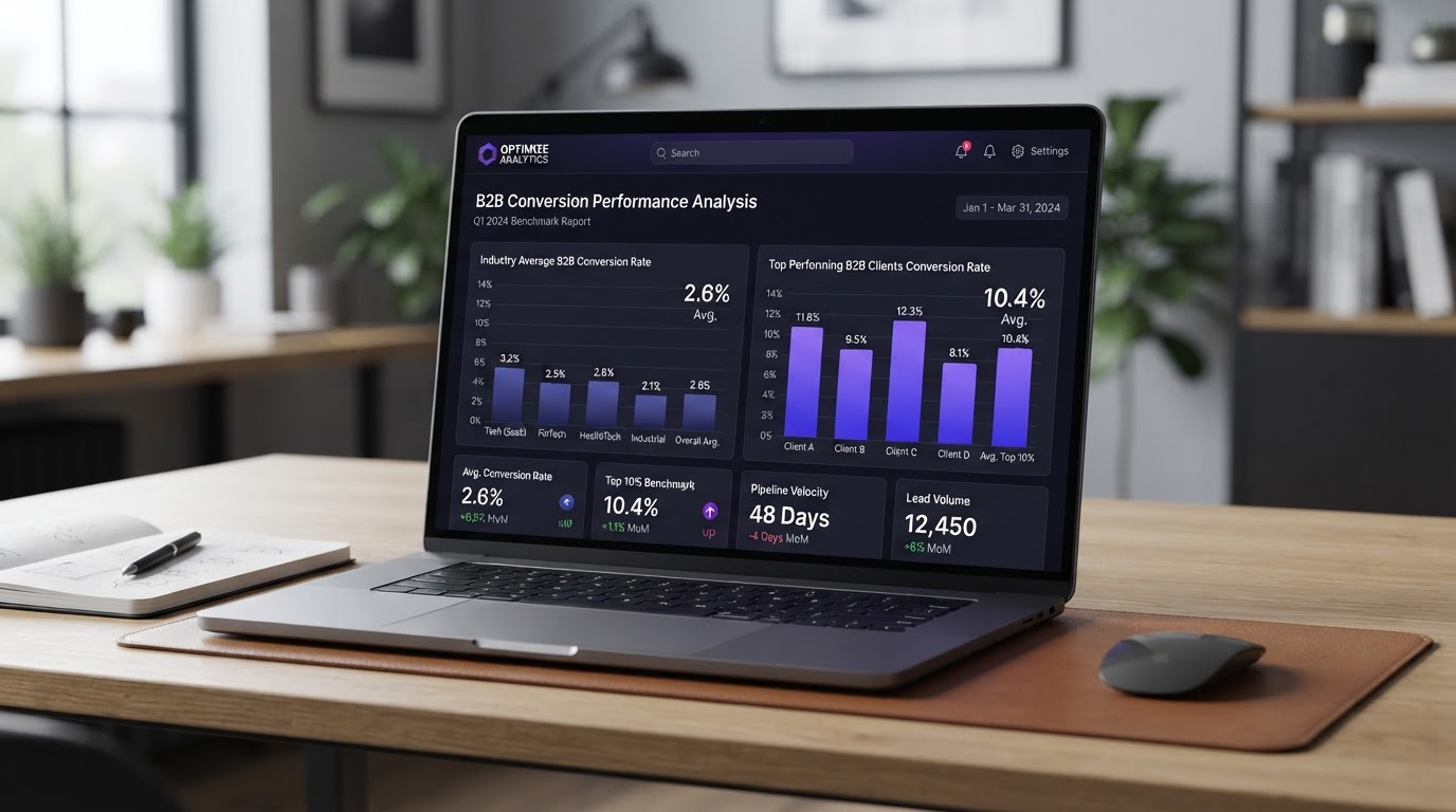 Website conversion rate benchmarks by industry 2026