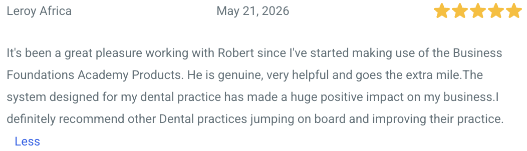 Google review by Leroy Africa
