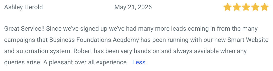 Google review by Ashley Herold