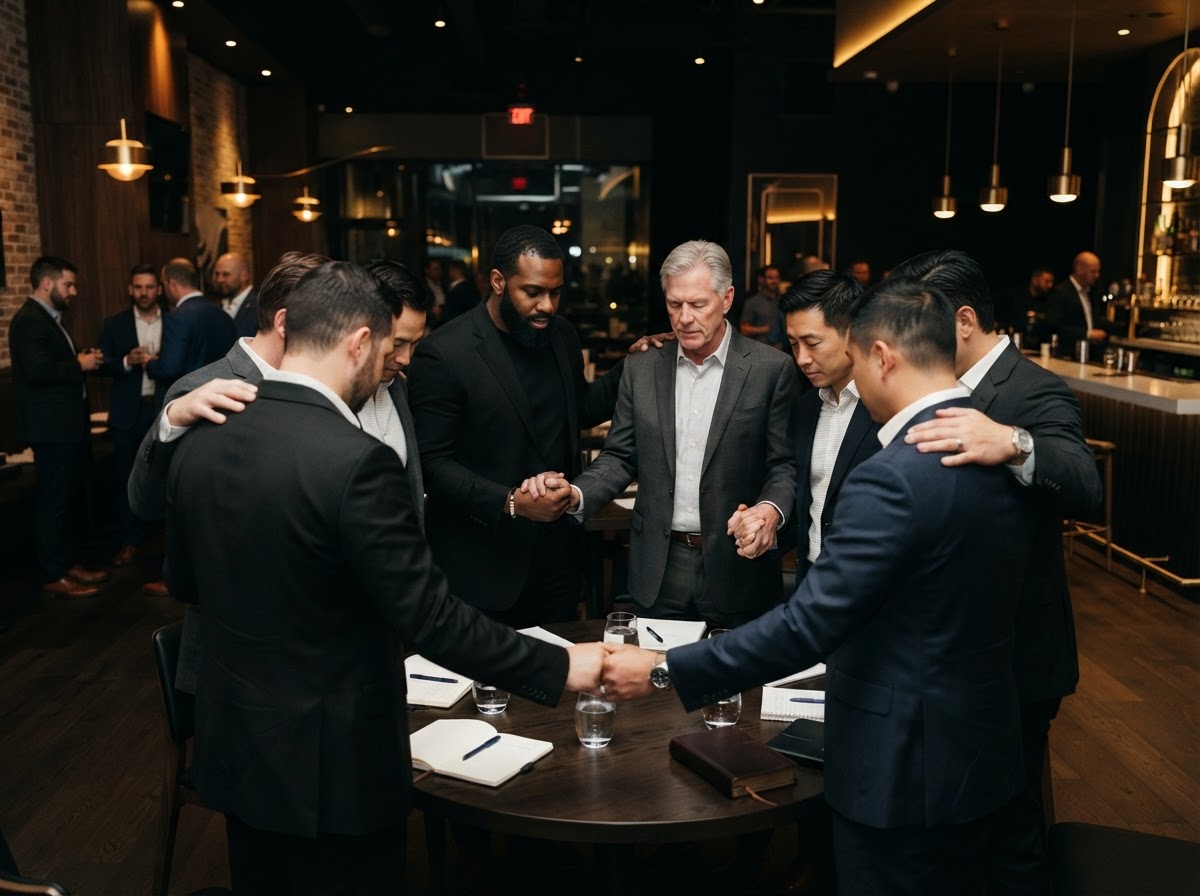 Kingdom-minded leaders connecting and praying together