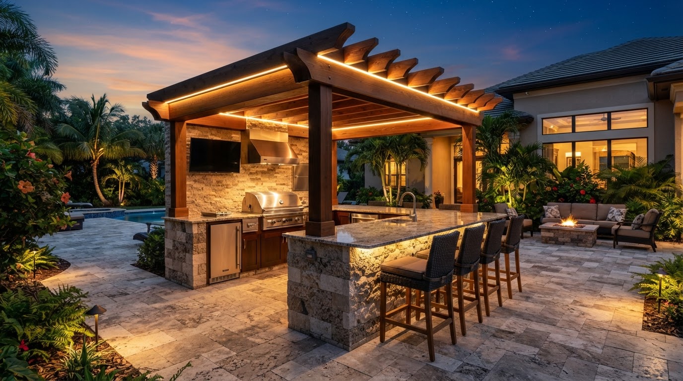 Outdoor kitchen construction in Fruitland Park, Florida