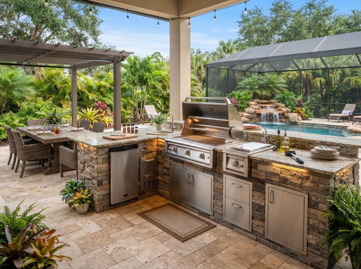 Outdoor kitchen construction in Fruitland Park, Florida
