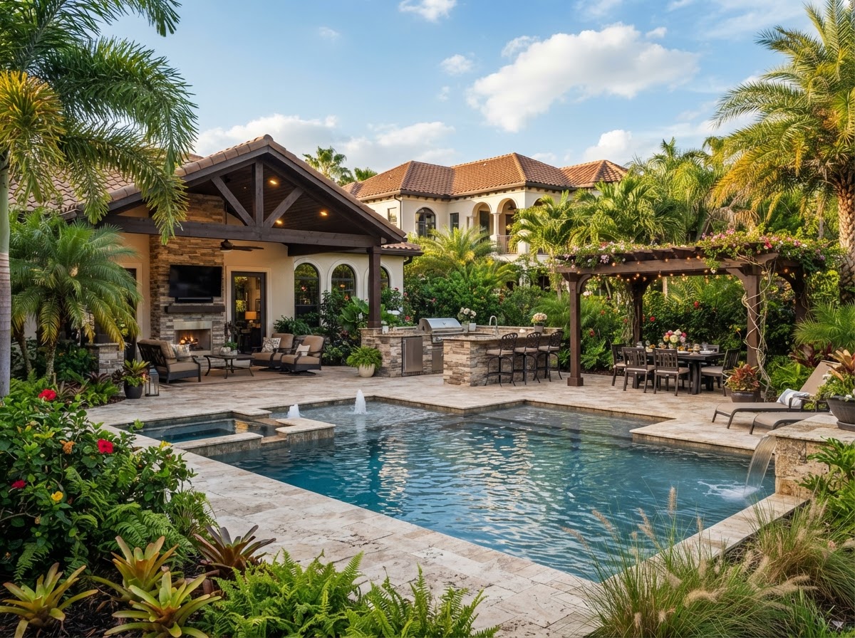 Outdoor living space construction near Fruitland Park, Florida