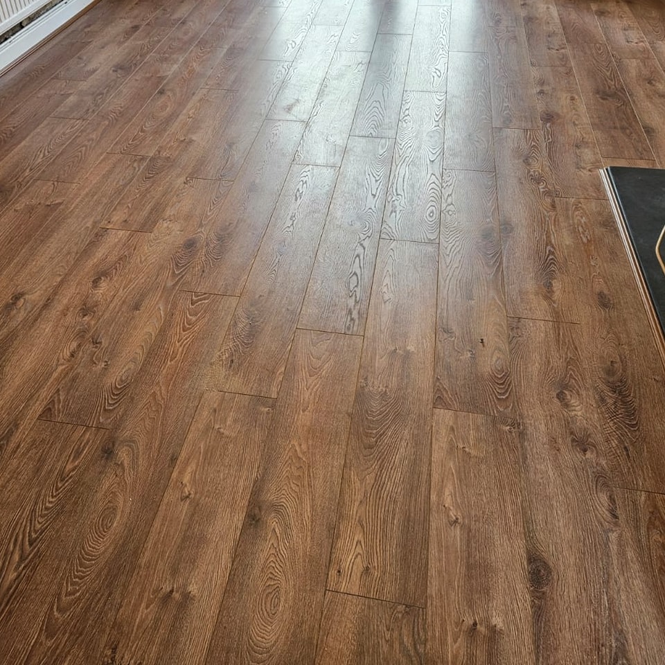 Laminate Stairs with Matching Nosings — Knowsley Carpets & Flooring installation