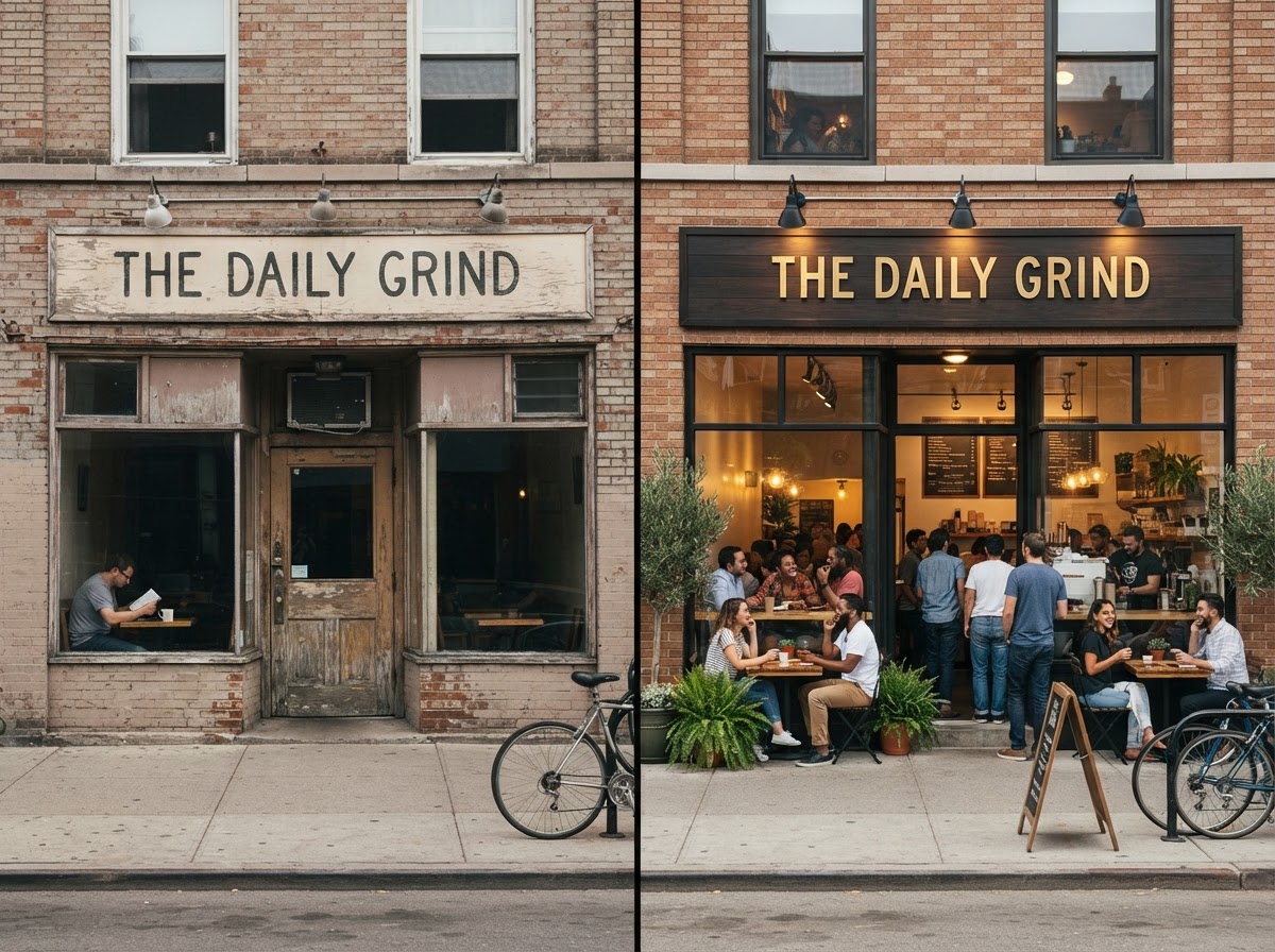 Before and after: a small local business growing into a thriving business