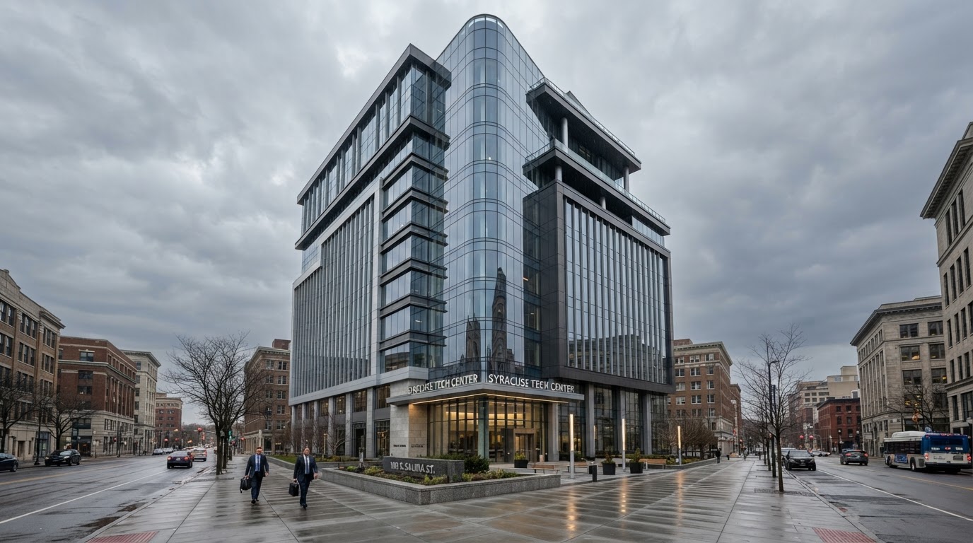 Maintained commercial office building exterior in Syracuse NY