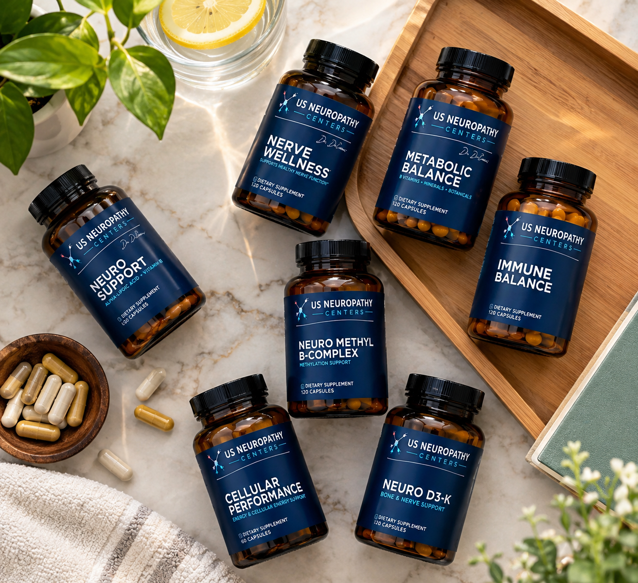 US Neuropathy Centers clinical nerve support supplements collection