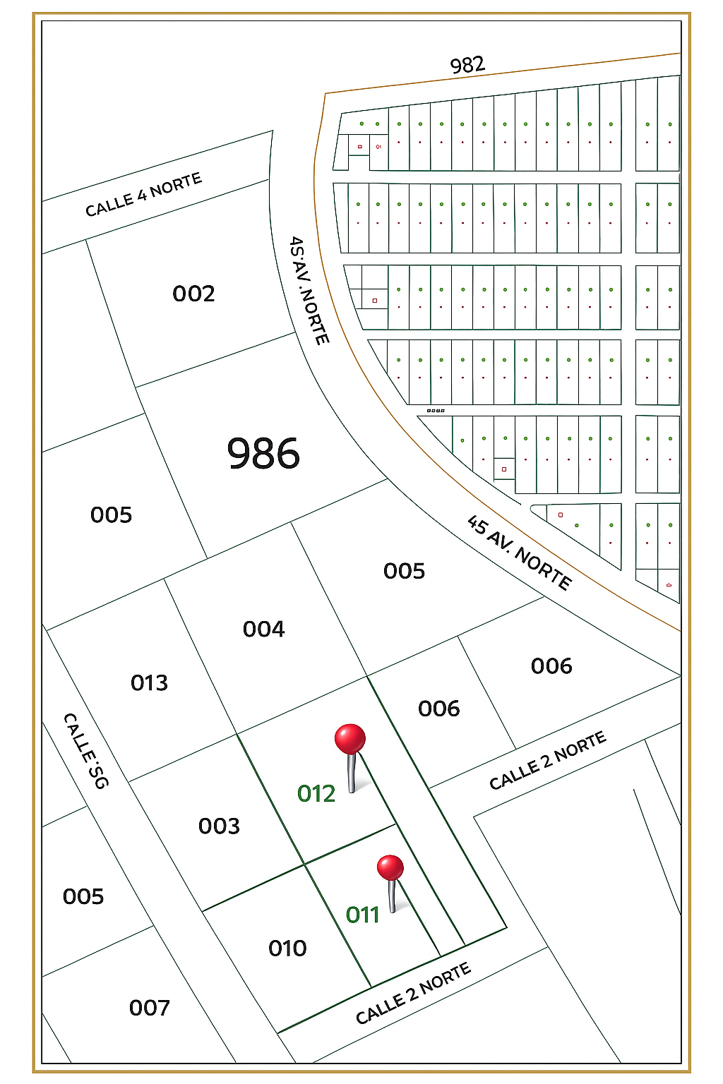 2 Macrolotes Juntos — 17,600 m² (H3) Región 11
