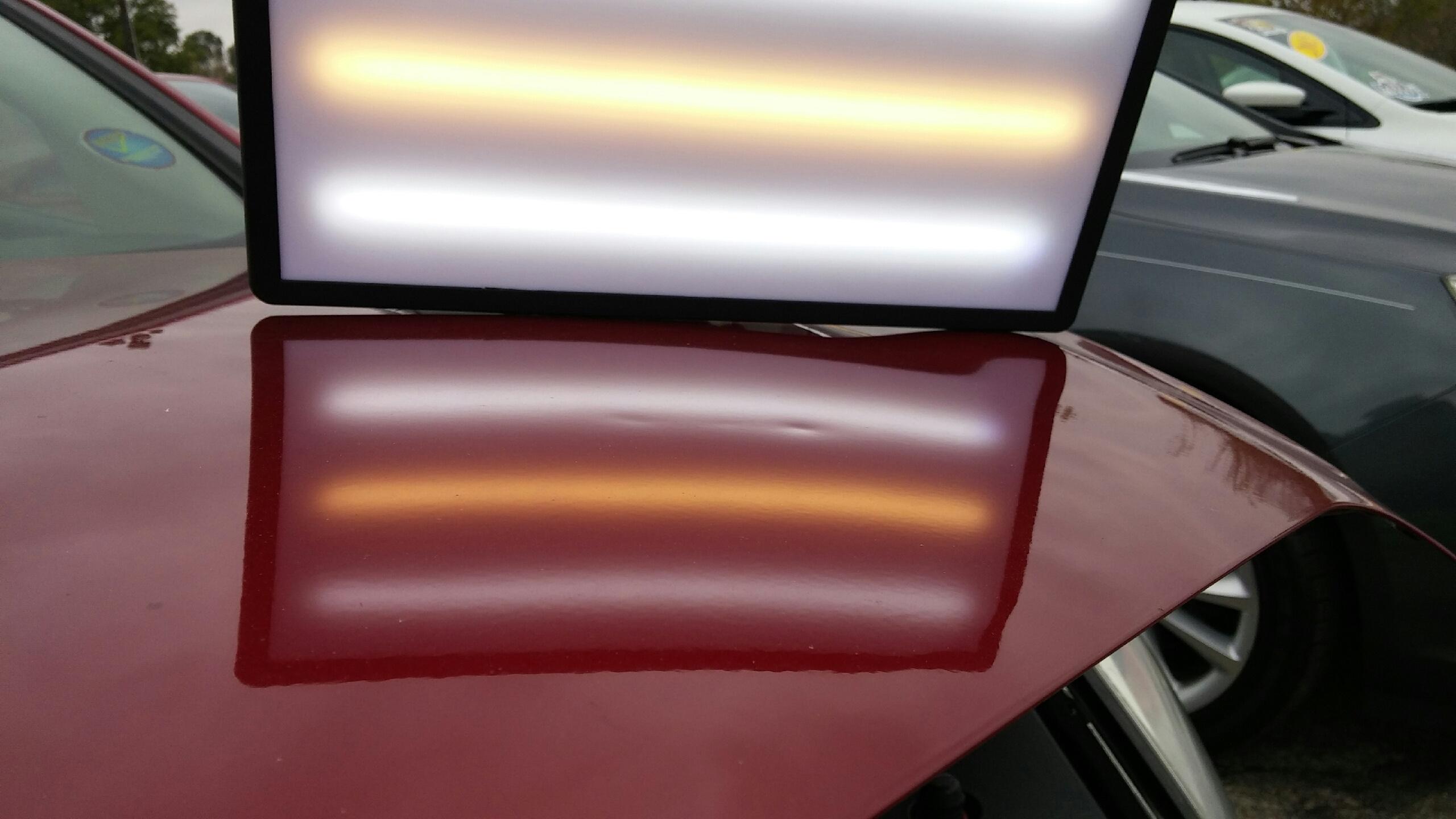 Hood Crease Paintless Dent Repair Before Repair