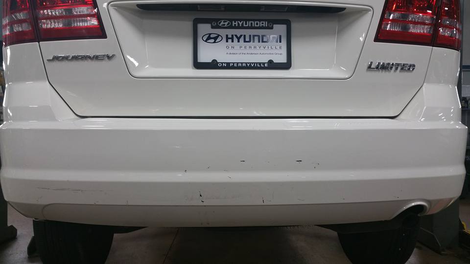 Rear Bumper Paint Restoration Before Repair