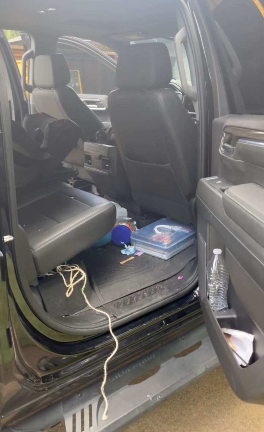 Vehicle interior before detailing