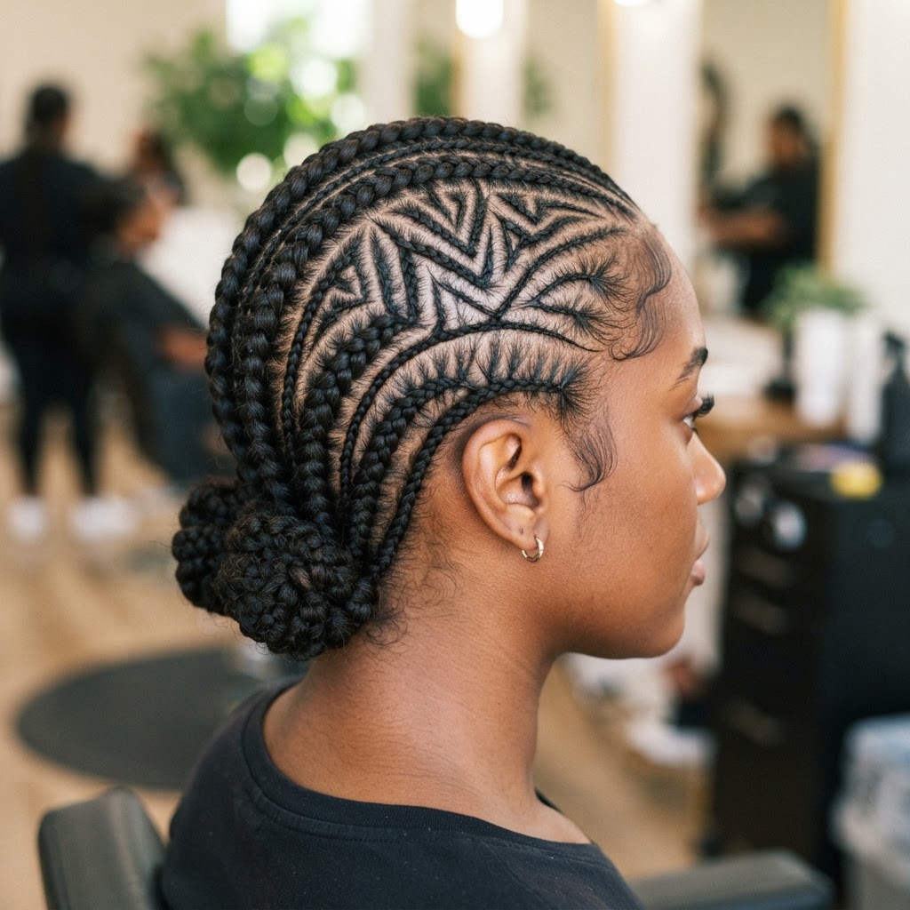 Design Cornrows at Omega African Hair Braiding in Charlotte NC