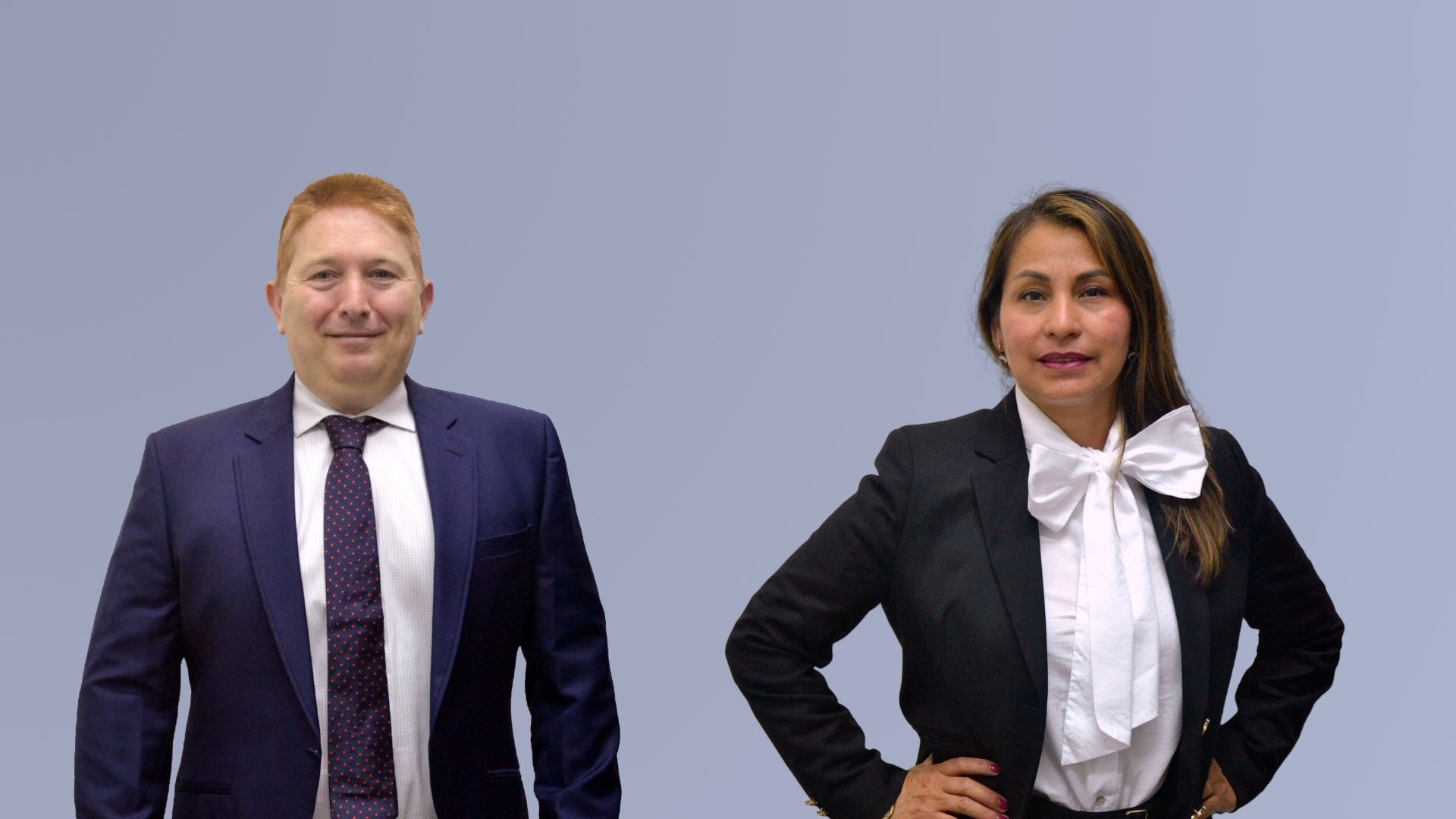Equipo de MPB Abogados: Marcos, especialista en extranjería, y la socia fundadora