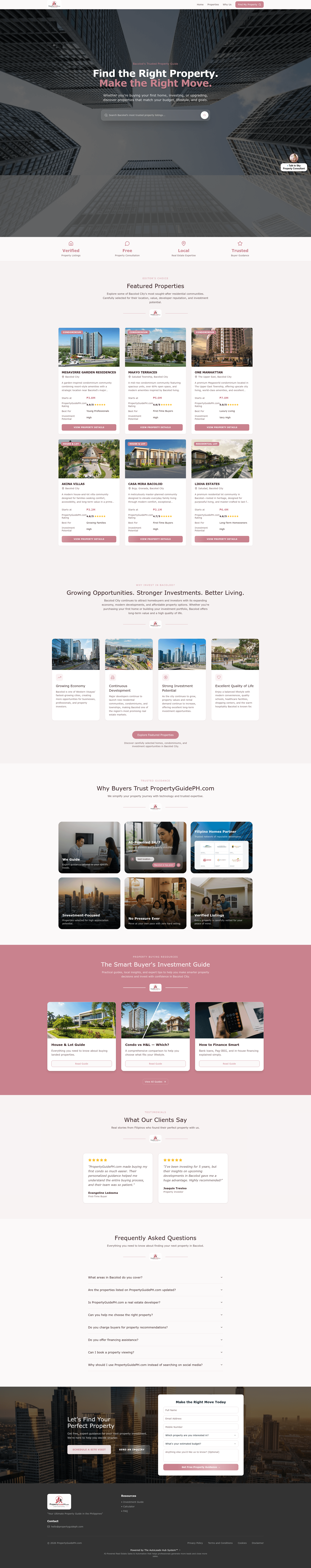 Real Estate Website + AI Property Consultant