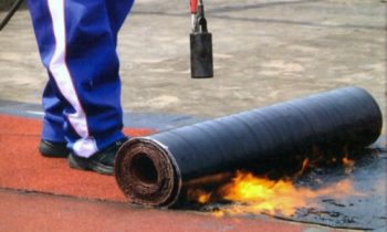 Aplicación de impermeabilización prefabricada por termofusión