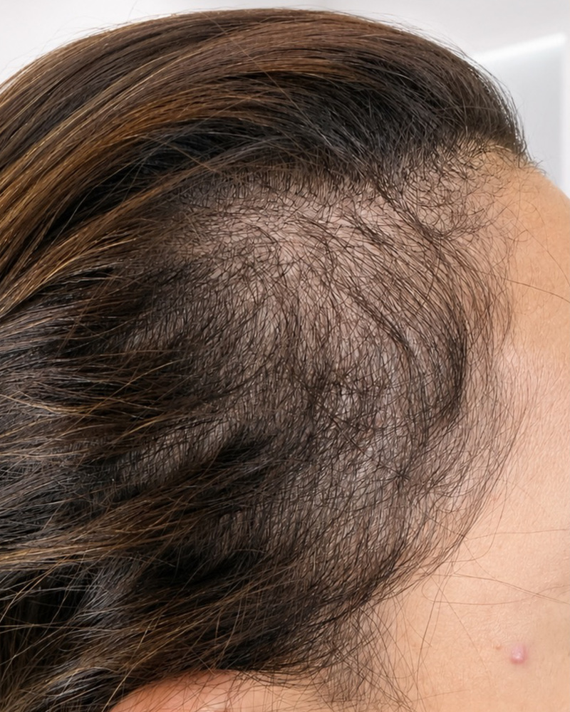 Antes: Recuperação de densidade na linha frontal