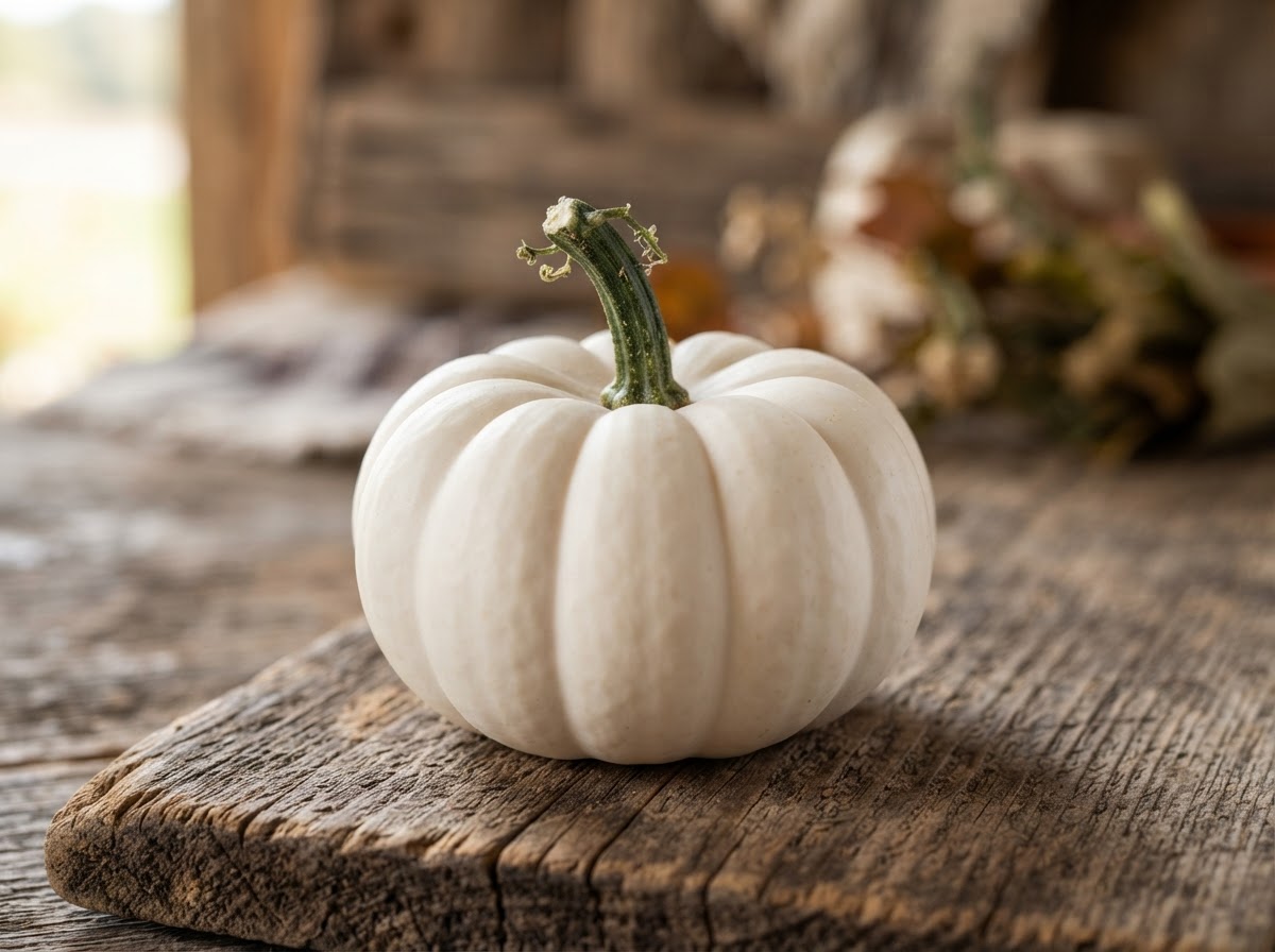 A Casperita pumpkin grown at Paradise Fields