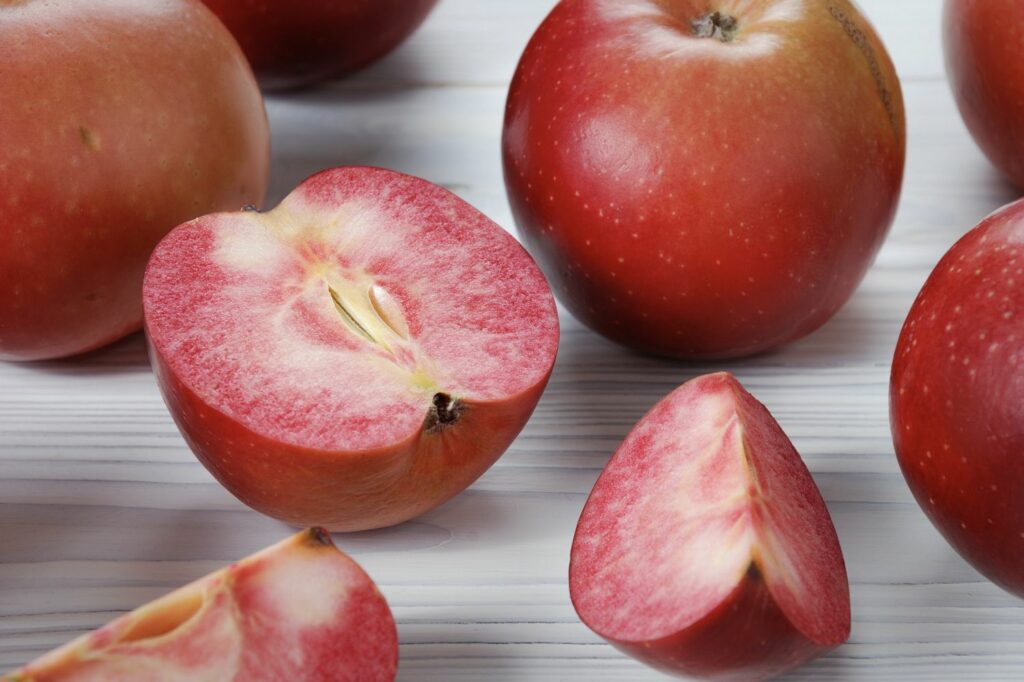 A ripe Redlove apple