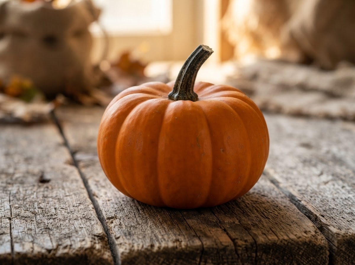 A Cinnamon Girl pumpkin grown at Paradise Fields