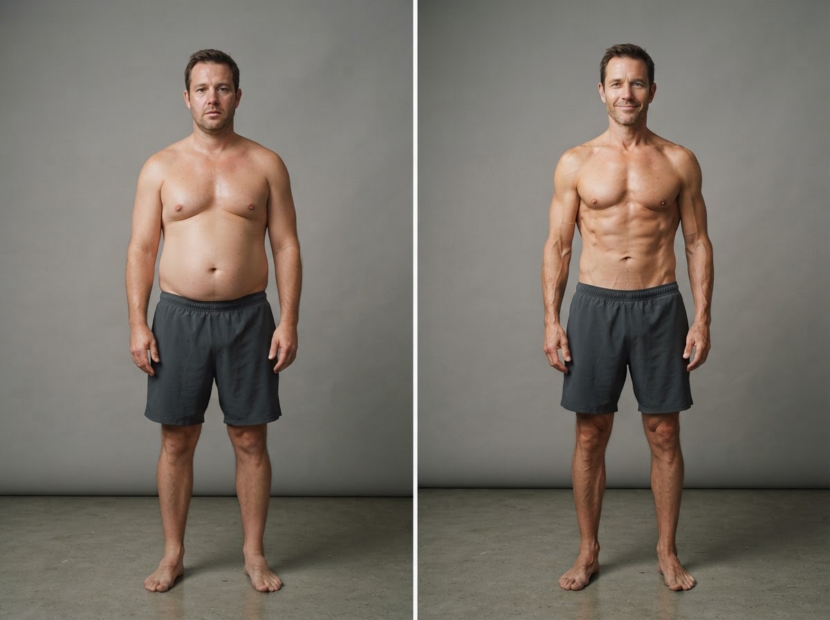 Demo client Marcus before and after - demo showcase transformation