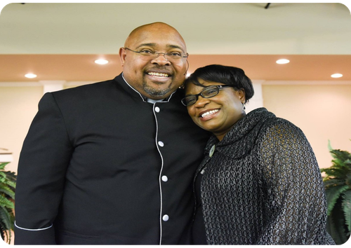 Pastor David Brunson and his wife, Tara Brunson