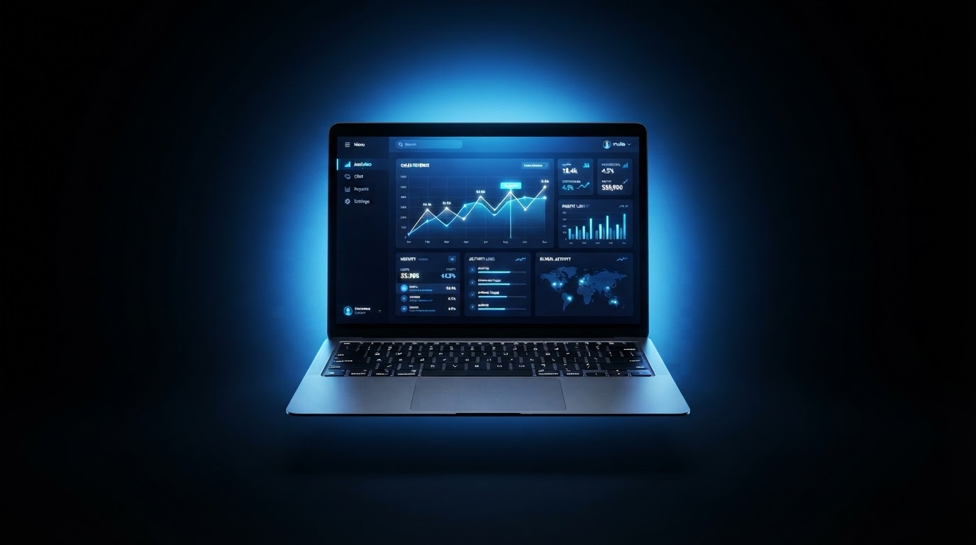 Rivo dashboard preview on a laptop