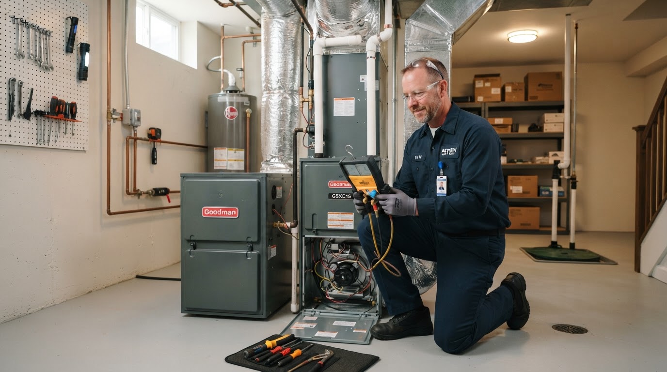 Kodiak Comfort HVAC Technician at work