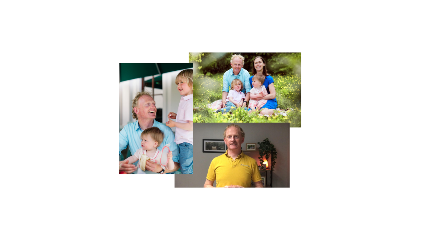 Michael Mulcahy — Brain Trainer & Sleep Specialist with his family and at the clinic