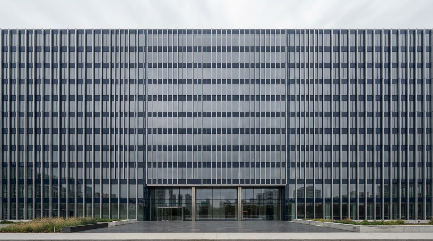Modern corporate office building facade