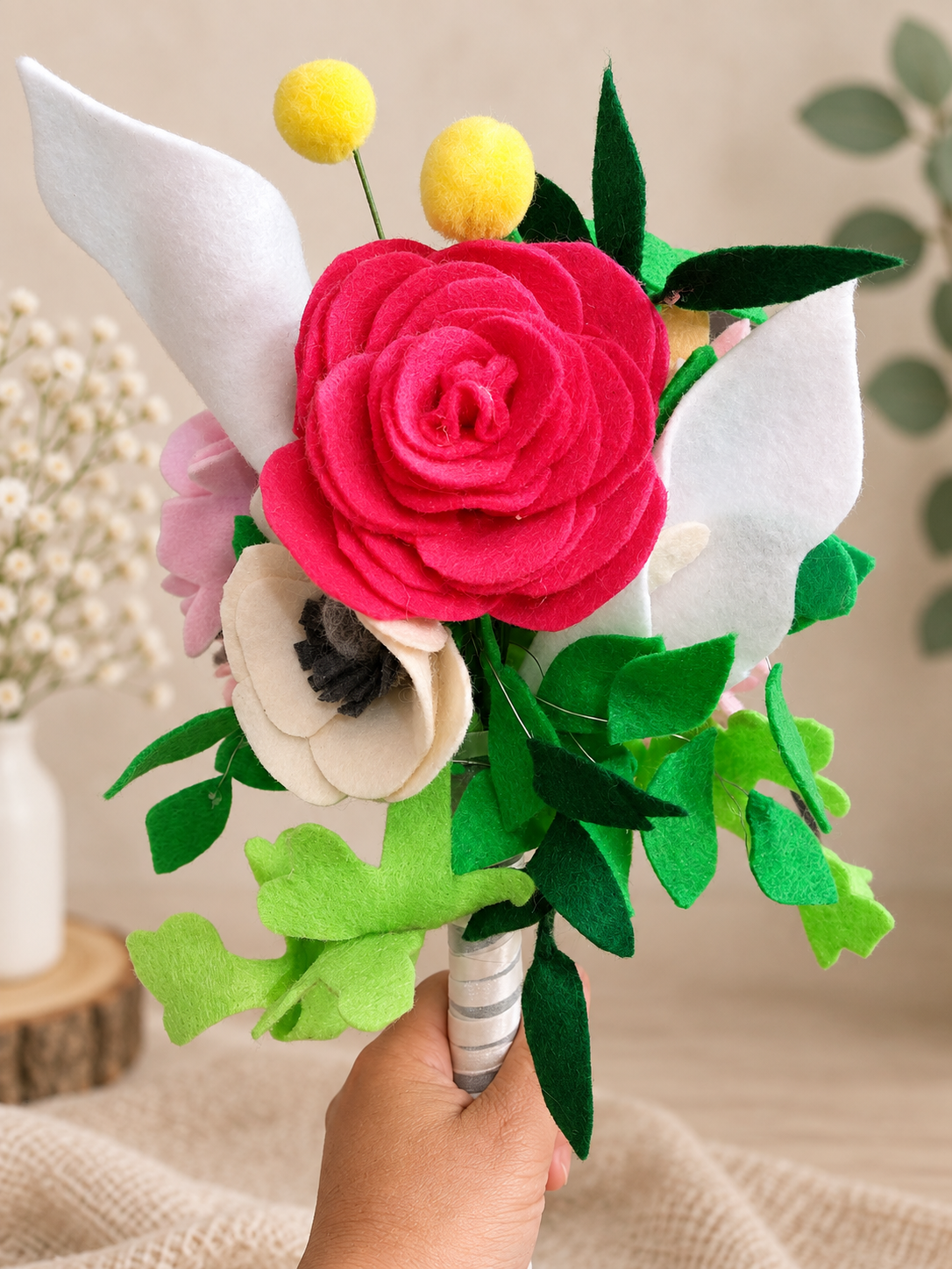 Hand-Stitched Felt Bouquet
